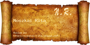 Noszkai Rita névjegykártya